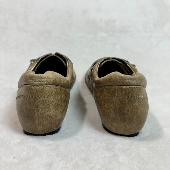 ECCO Women's 38 Elastic Strap Brown Leather Slip-On Comfortable Shoes - Picture 12 of 16